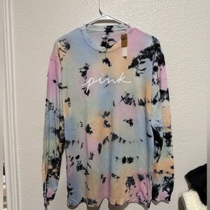 PINK Victoria's Secret Tie-Dye Long Sleeve Top